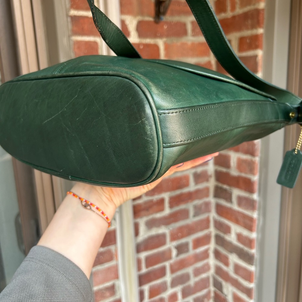 Vintage coach Whitney bag style 4115 bottle green leather retro y2k 90s summer - Picture 9 of 13